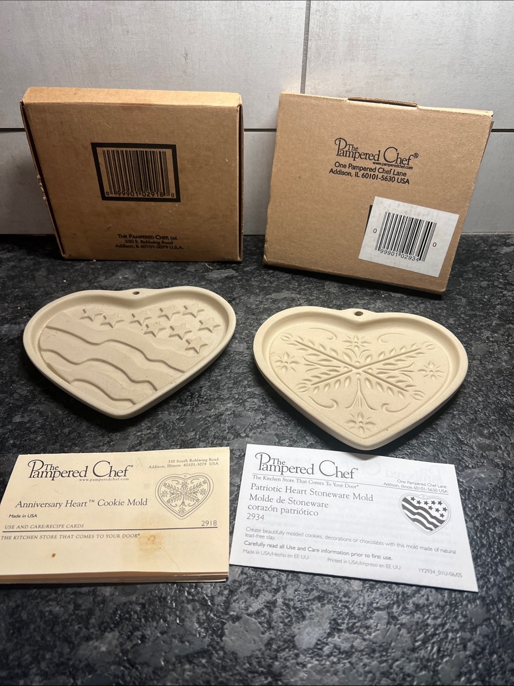 The Pampered Chef Anniversary Heart Cookie Mold